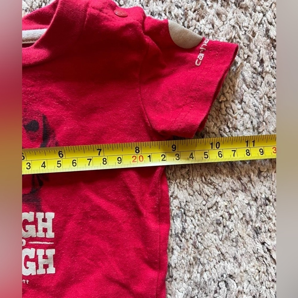 Carhartt Baby Red 'Rough and Tough' Graphic T, size 6months - Picture 6 of 7